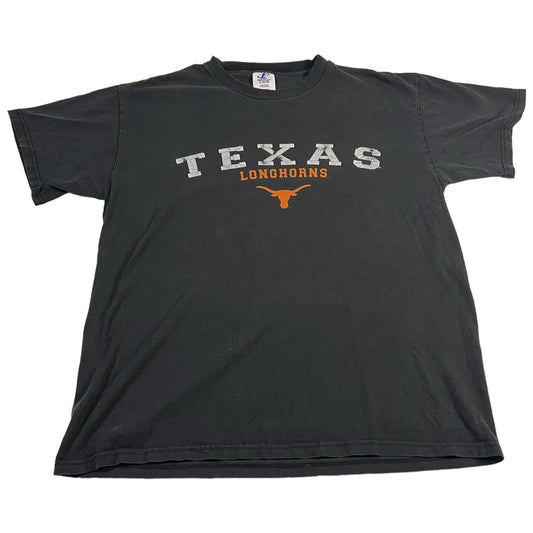Vintage University of Texas Longhorns Shirt Logo Athletic Mens Large Black