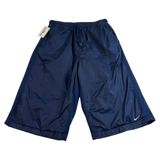 Vintage Nike Track Shorts Mens Large Blue Capris Y2K Nylon 56323 05553