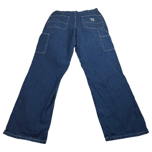 Carhartt Jeans Mens 31x32 Dungaree Fit 382-83 Workwear Blue Denim Pants