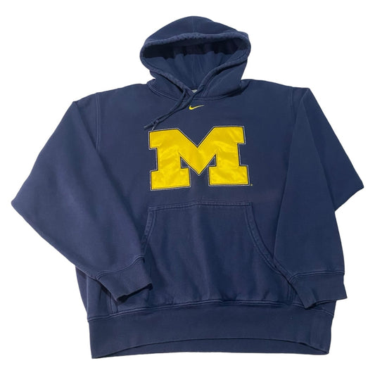 Vintage Michigan Nike Center Swoosh Hoodie Sweat Shirt Embroidered NCAA Y2K