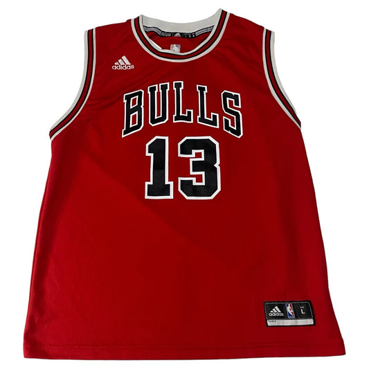 Chicago Bulls Jokiam Noah Jersey Kids Youth Large Red #13 Adidas NBA