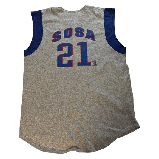 Vintage Chicago Cubs Sammy Sosa Button Up Shirt Jersey Logo Athletic Mens Large