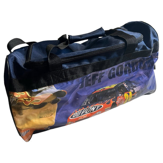NASCAR Jeff Gordon Duffle Bag #24 Racing Blue Vintage Y2K Dupoint Travel