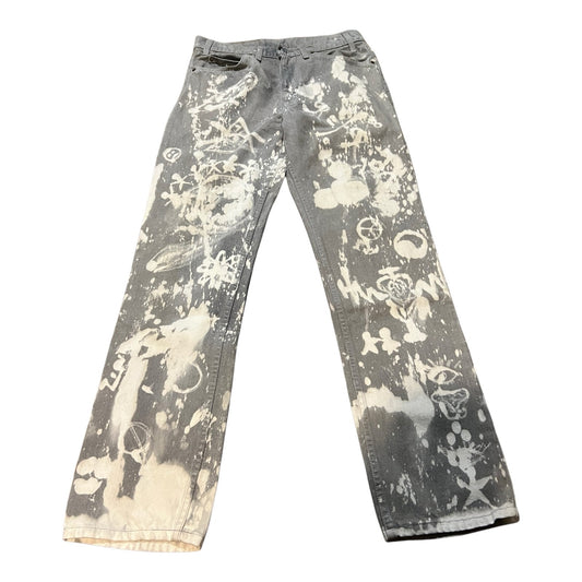Vintage Levis Jeans 80's Mens 34x34 Gray Pants Dyed 40509 2767 Straight Leg