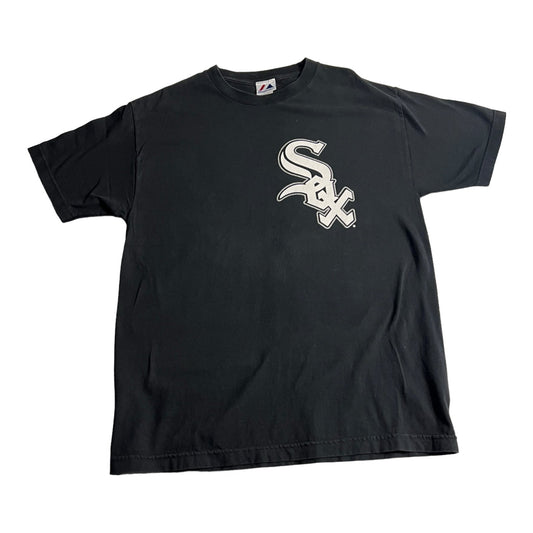 Chicago White Sox Jermaine Dye Shirt Mens Large Black #23 Majestic MLB Baseball