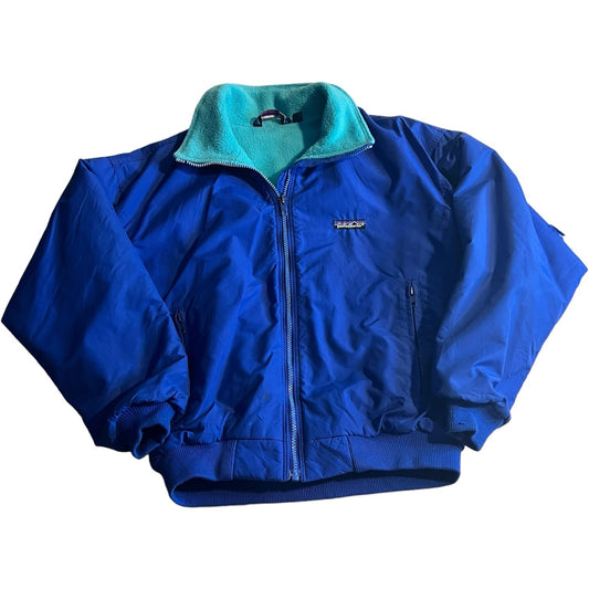 Vintage Patagonia Jacket Womens 8 Bomber Blue Coat 80's Outdoors Full Zip