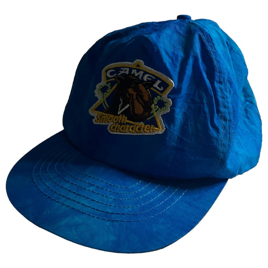 Vintage Camel Snapback Hat Smooth Character Cigarette Blue Tie Dye 90's
