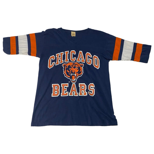 Vintage Chicago Bears Shirt 80's Womans Medium Jersey Short Sleeve Logo 7