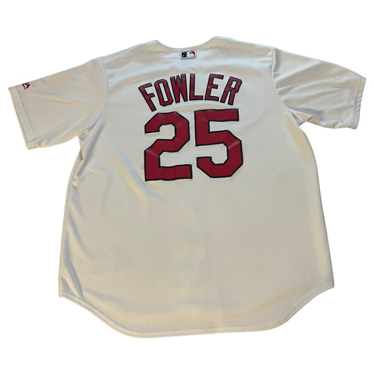 St. Louis Cardinals Jersey Dexter Fowler Mens Large White Majestic Coolbase MLB
