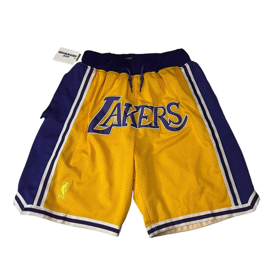 Los Angeles Lakers Shorts Just Don Mens Medium 1996-97 Gold Purple