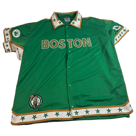 Vintage Boston Celtics Shooting Warm Up Jersey Mens 3XL XXXL Embroidered Unique