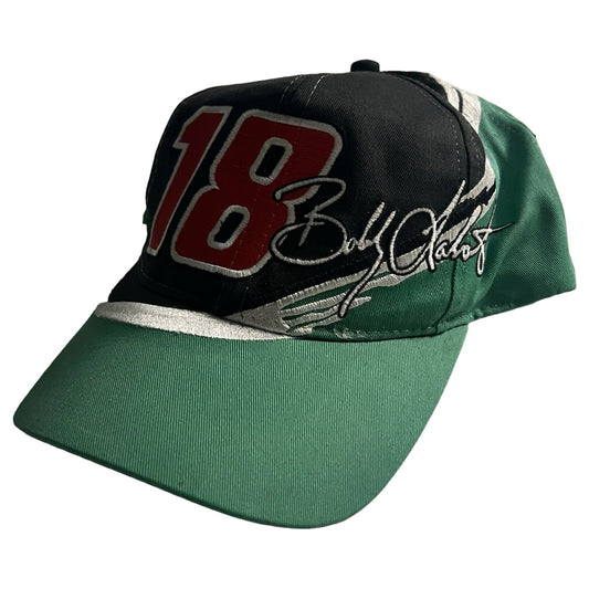 NASCAR Bobby Labonte Snapback Hat #18 Racing Green Black Chase Authentics