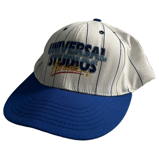 Vintage Universal Studios Hat Snapback 80's Pin Stripe Baseball Cap