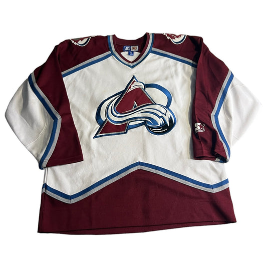 Vintage Colorado Avalanche STARTER Jersey Mens Medium 90's NHL Embroidered