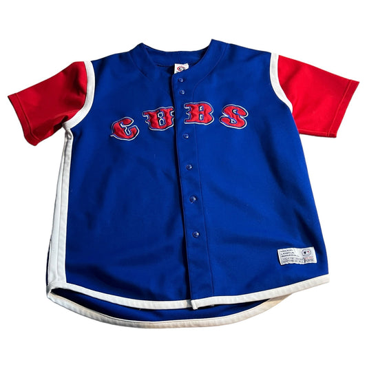 Chicago Cubs Jersey Womens Large Blue MLB Blank No Name Baseball True Fan