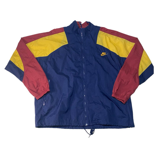 Vintage Nike Windbreaker Jacket Mens 2XL XXL Color Block Coat 90's