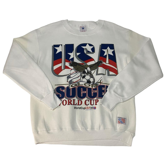 Vintage USA Soccer Sweater World CUp 1994 Mens XL Crewneck White Crewneck