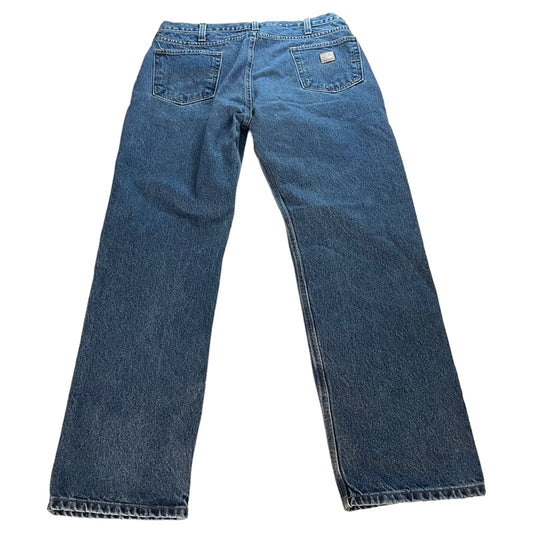 Carhartt Jeans Mens 38x32 Blue Denim Workwear B840 DVB Traditonal Rugged Pants
