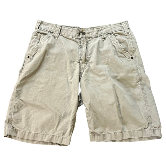 Carhartt Shorts Mens 34 Khaki Relaxed Fit Workwear Outdoors Tan 100240 232