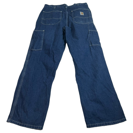 Carhartt Jeans Mens 31x30 Dungaree Fit 382-83 Workwear Blue Denim Pants