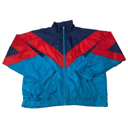 Vintage 90's Olympics Windbreaker Jacket JC Penney Mens Large Color Block Coat