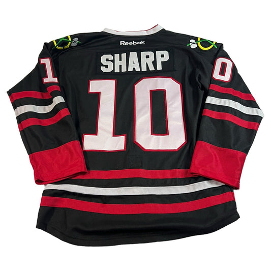 Patrick Sharp Jersey Chicago Blackhawks Mens 48  Stitch Sewn Stanley Cup CCM