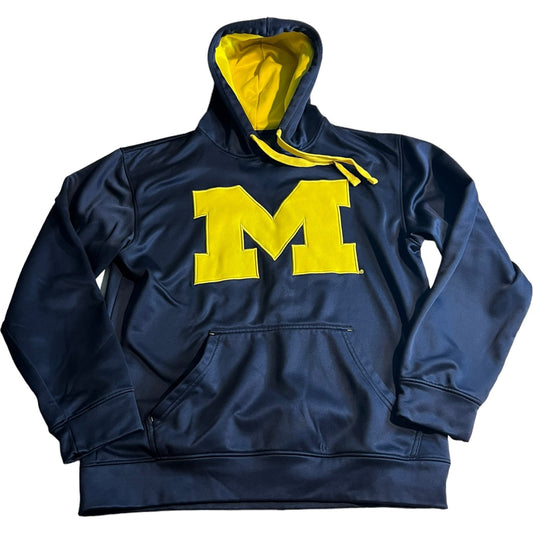 University of Michigan Hoodie Adult Medium Wolverines NCAA College Pullover Blue