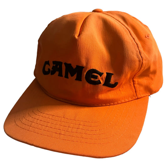 Vintage Camel Snapback Hat Orange Cap 90's Cigarettes