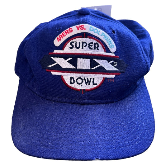 Vintage 1984 Super Bowl XIX Sports Specialties Hat Snapback Cap 49ers Dolphins