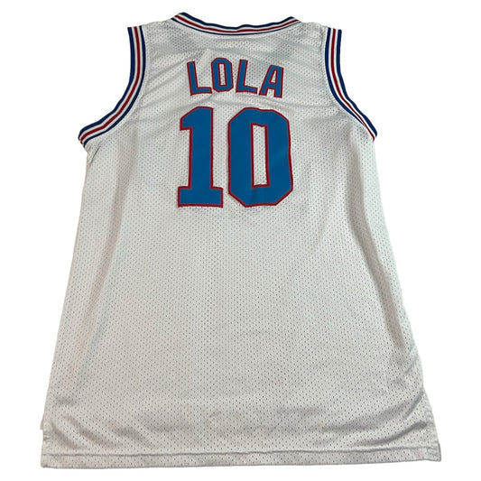 Lola Bunny Tune Squad Jersey Womans Small Looney Tunes White #10 Basketball