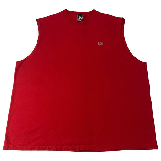 Vintage USA Olympics Shirt Tank Top Mens XL JC Penney 90's Red