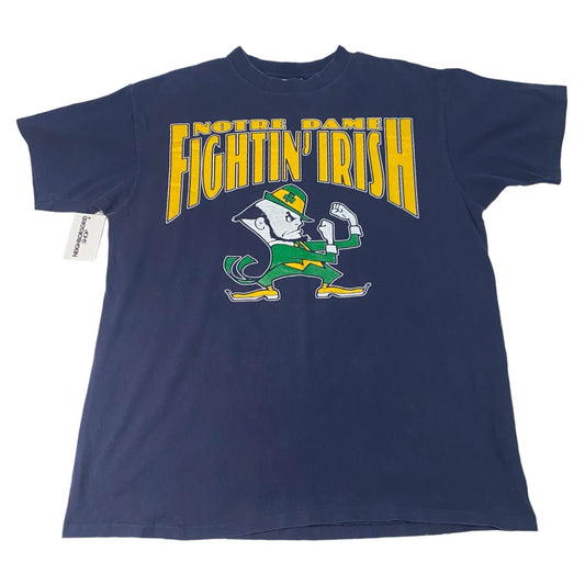 Vintage Notre Dame Shirt Nutmeg Mens XL Fighting Irish Short Sleeve NCAA
