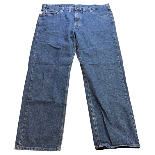 Carhartt Denim Jeans Mens 44x34 Blue B480 DPS Traditional Fit Workwear Utility