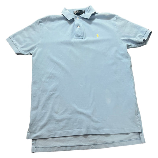 Vintage Polo Ralph Lauren Men's Medium Light Baby Blue Short Sleeve Polo Shirt