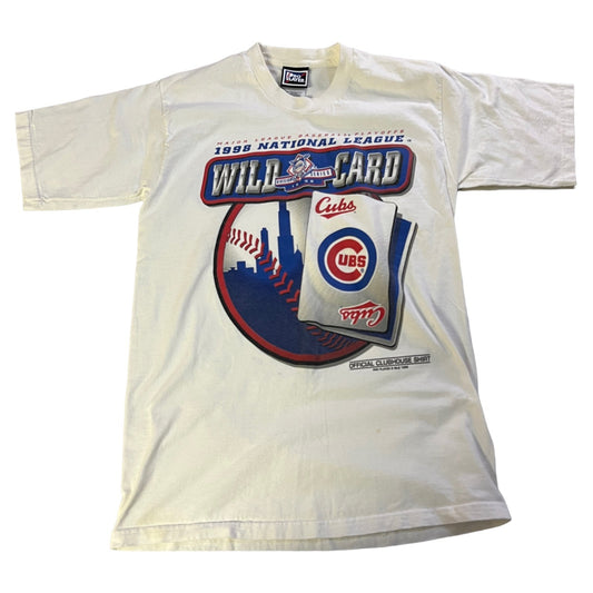 Vintage Chicago Cubs Shirt Pro Player Kids 2XL 1998 Wildcard Club House White